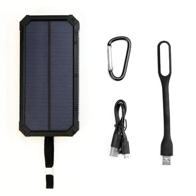 15000mAh Portable Solar Power Bank for iPhone Samsung Huawei Smartphone Xiaomi