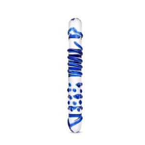 Blue Double Sided Textured Dildo