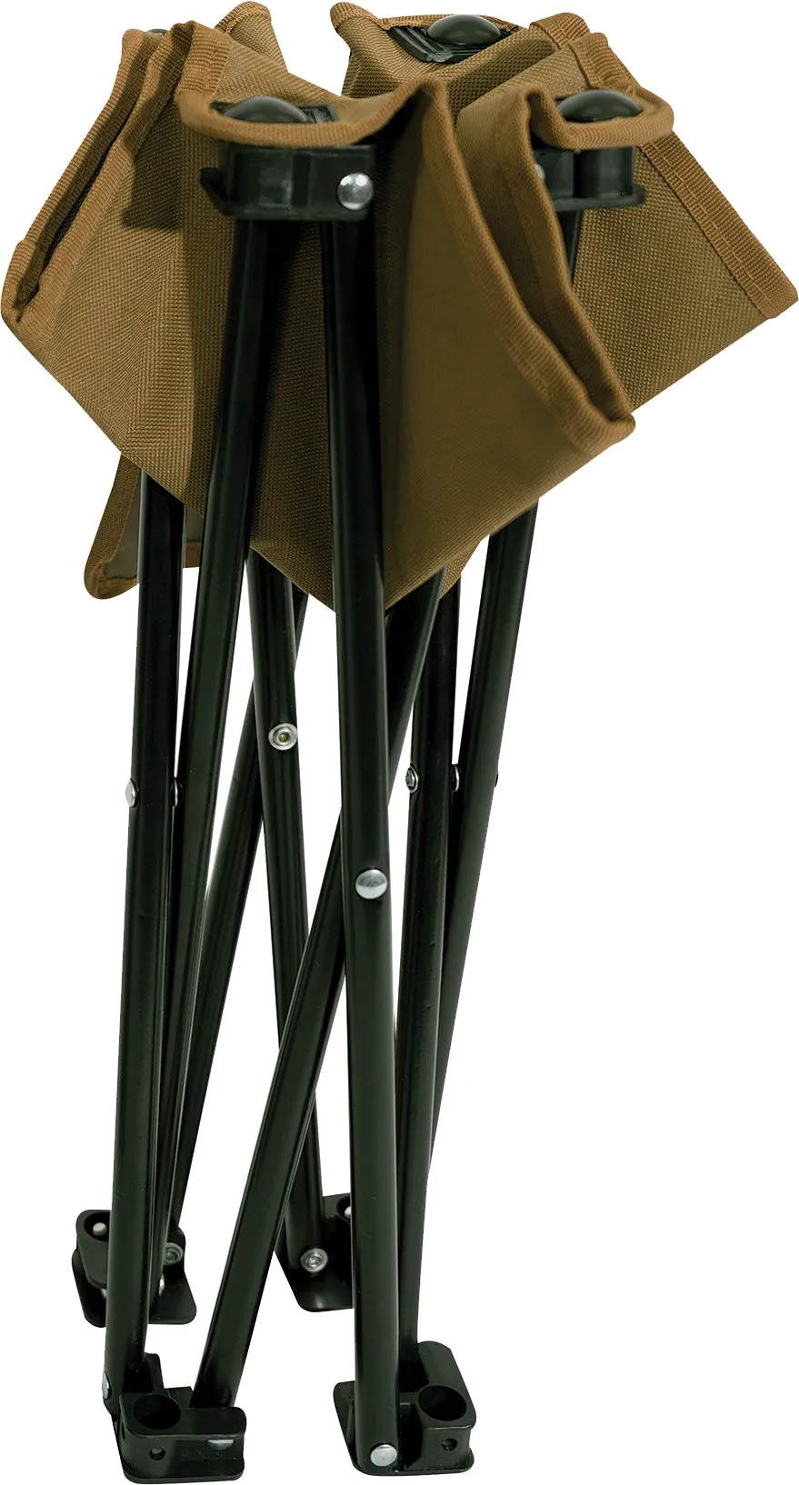 Coyote Brown Collapsible 4 Leg Camp Stool