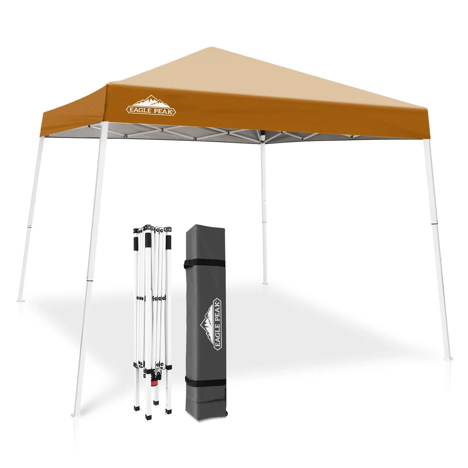 EAGLE PEAK E64 Easy Setup 10x10 Slant Leg Pop up Canopy (64 sqft of Shade)