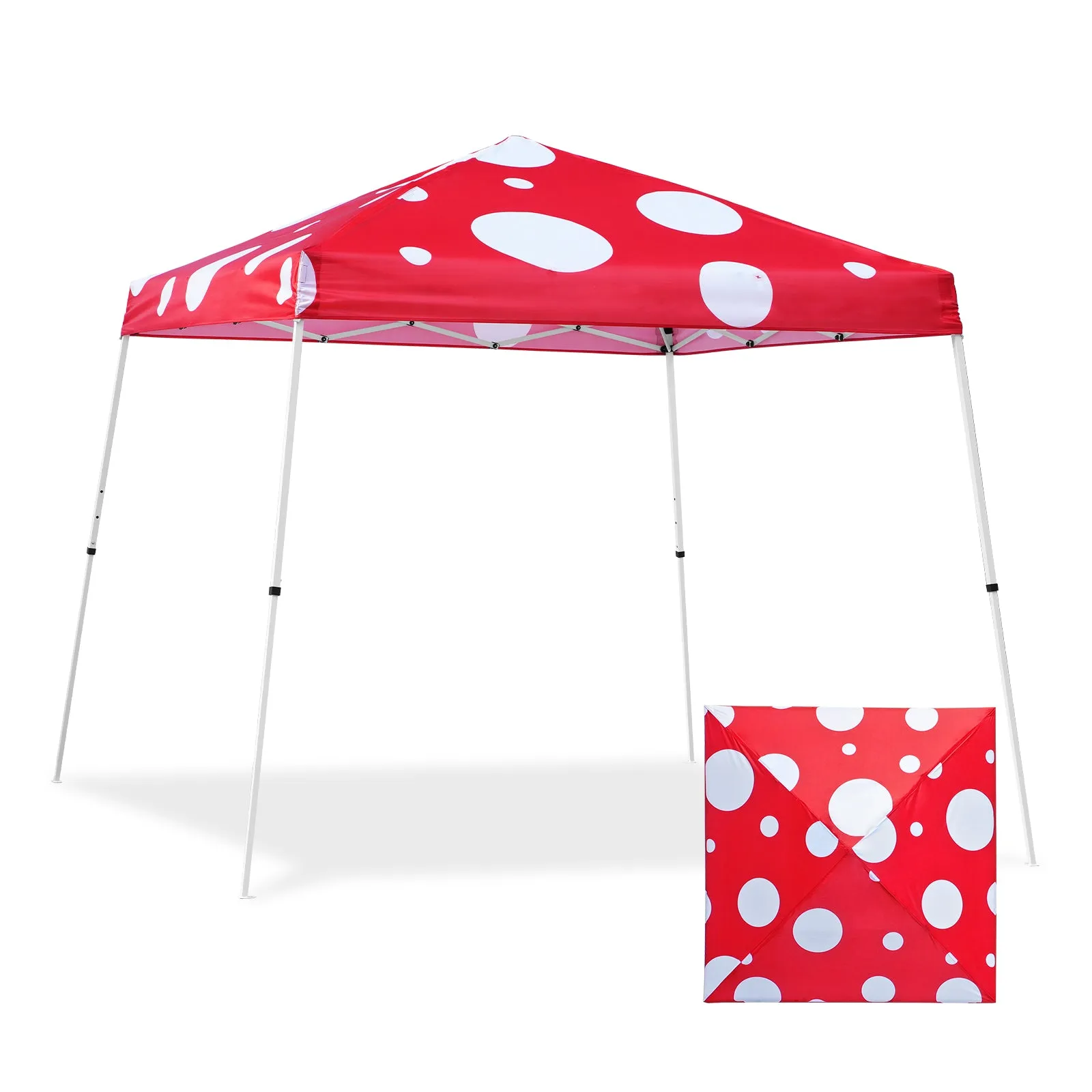 EAGLE PEAK E64 Easy Setup 10x10 Slant Leg Pop up Canopy (64 sqft of Shade)