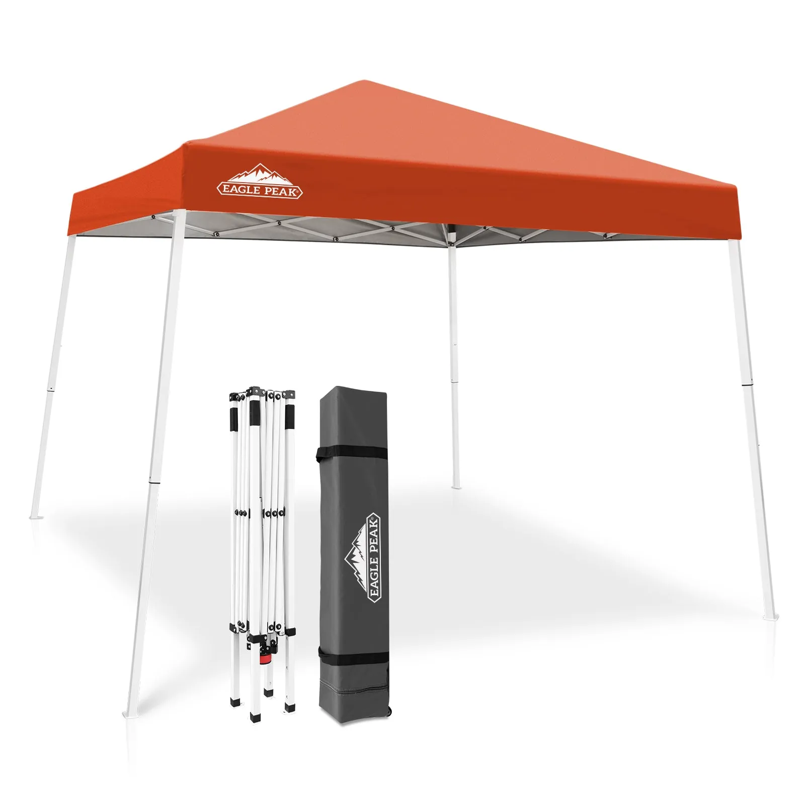 EAGLE PEAK E64 Easy Setup 10x10 Slant Leg Pop up Canopy (64 sqft of Shade)