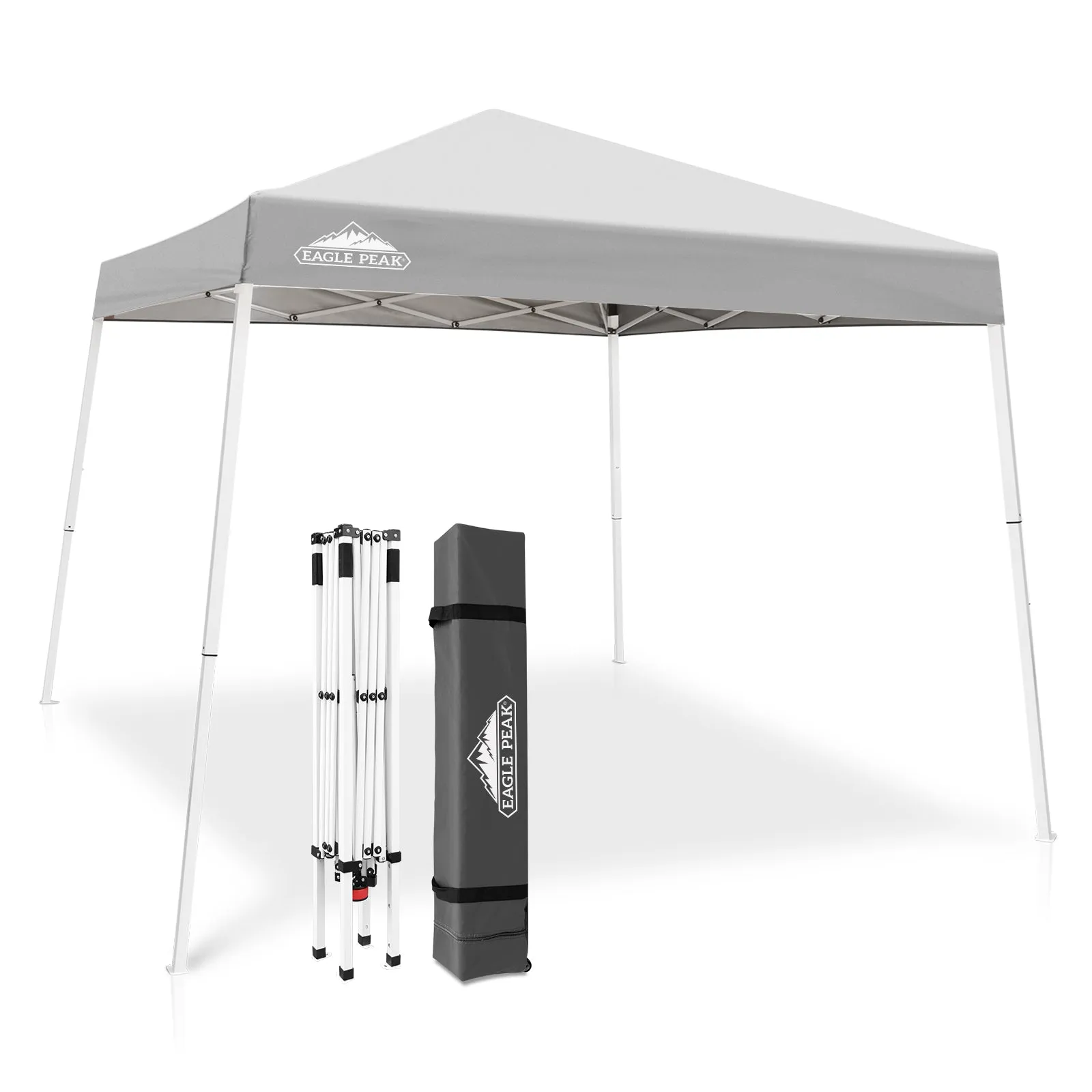 EAGLE PEAK E64 Easy Setup 10x10 Slant Leg Pop up Canopy (64 sqft of Shade)