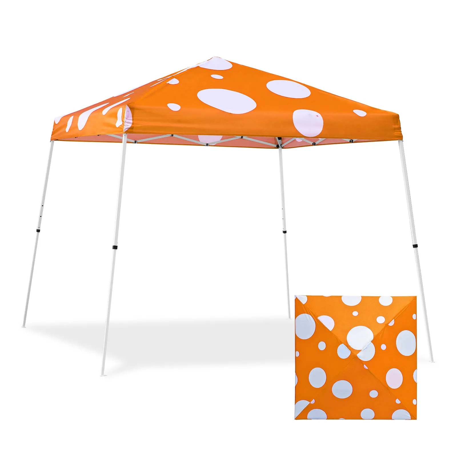 EAGLE PEAK E64 Easy Setup 10x10 Slant Leg Pop up Canopy (64 sqft of Shade)