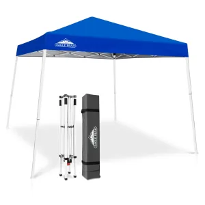 EAGLE PEAK E64 Easy Setup 10x10 Slant Leg Pop up Canopy (64 sqft of Shade)