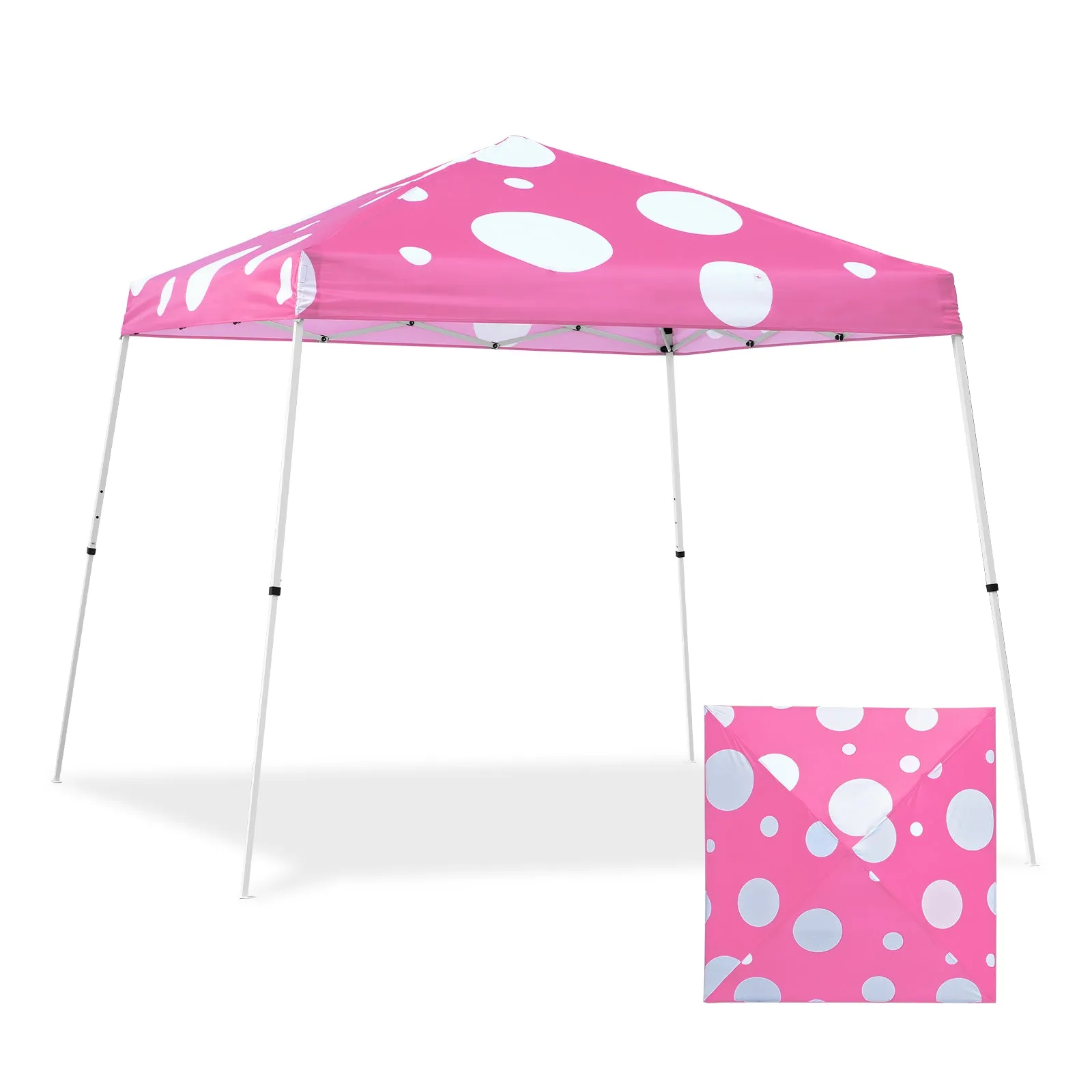 EAGLE PEAK E64 Easy Setup 10x10 Slant Leg Pop up Canopy (64 sqft of Shade)