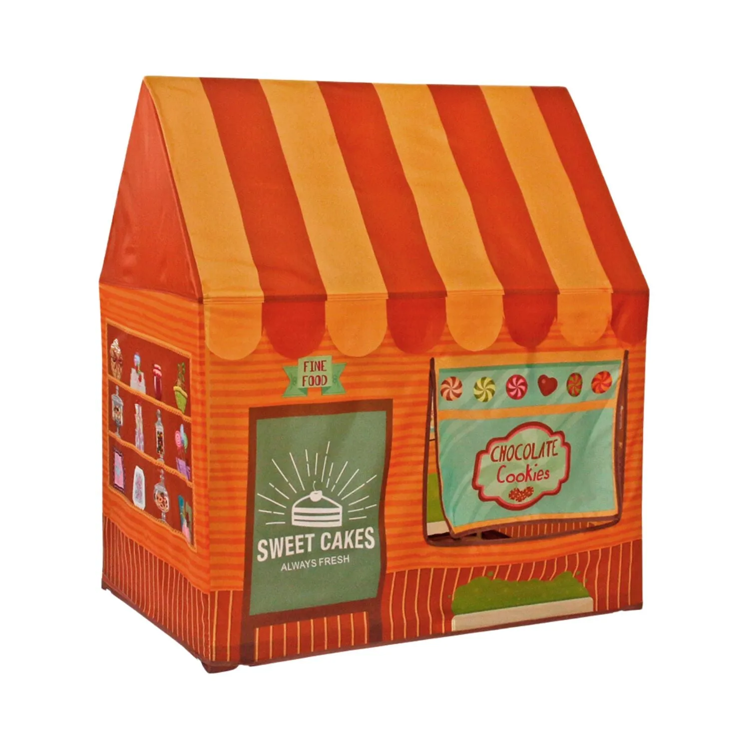 Foldable Dessert House Play Tent with Rolling Door