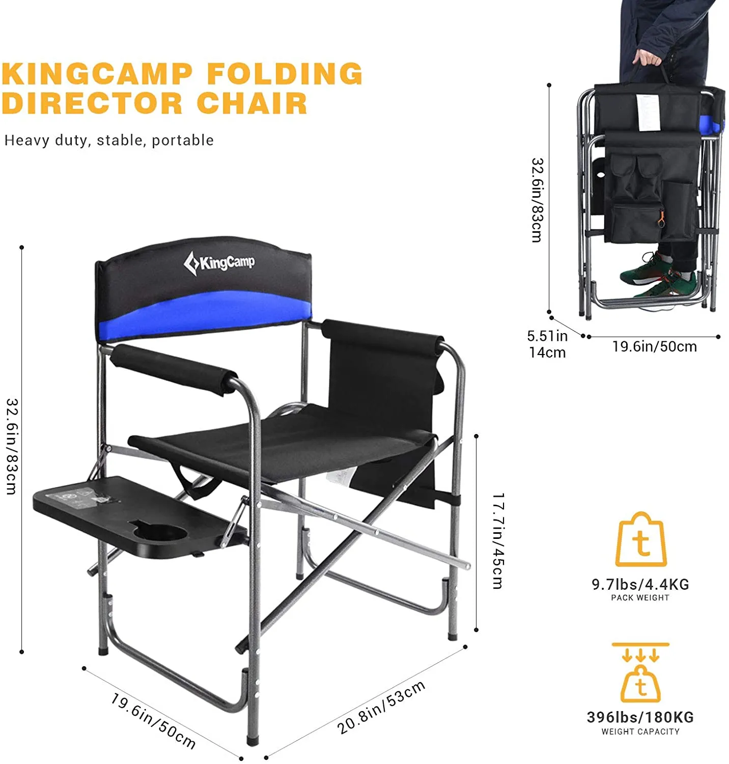 KingCamp Heavy Duty Director Camping Chair