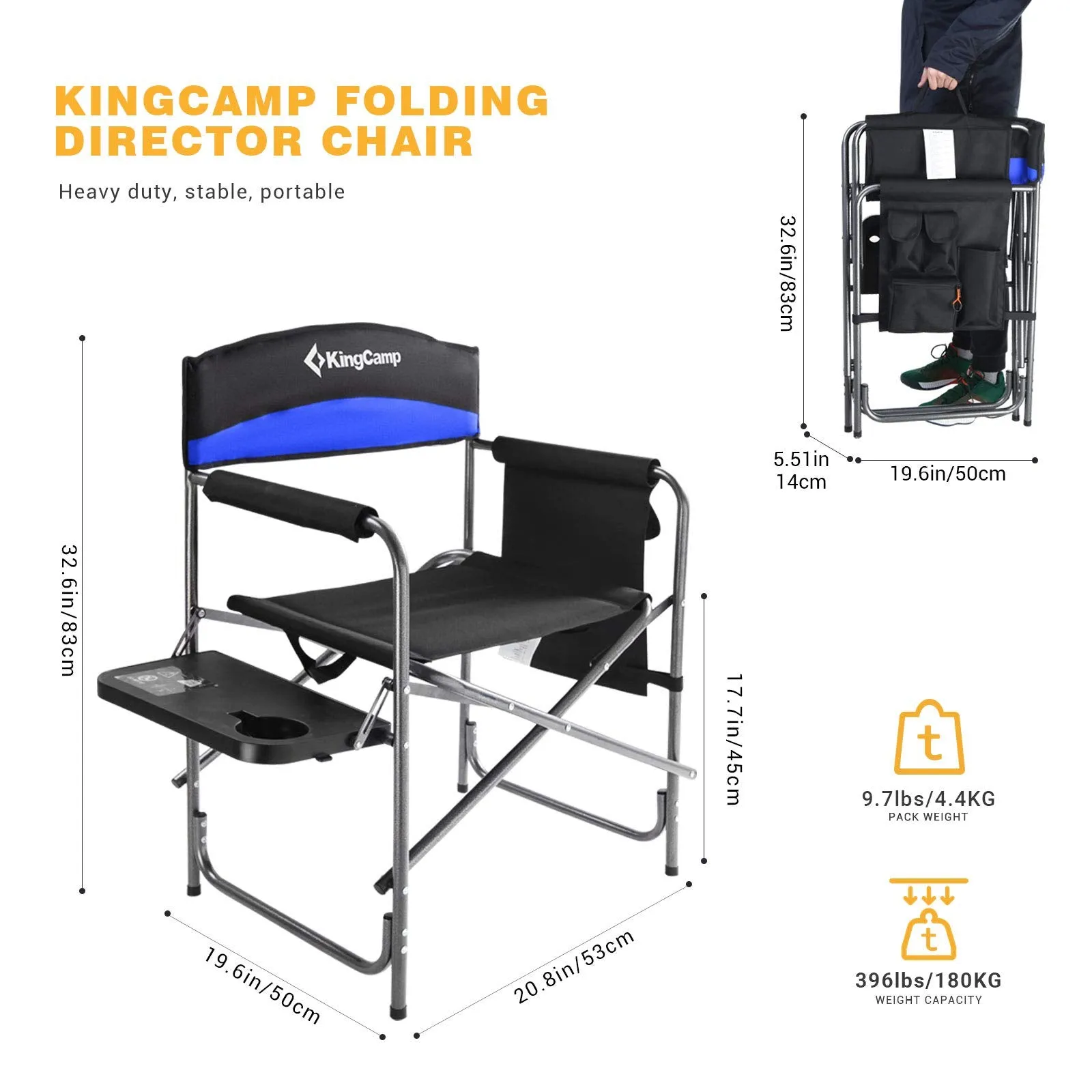 KingCamp Heavy Duty Director Camping Chair