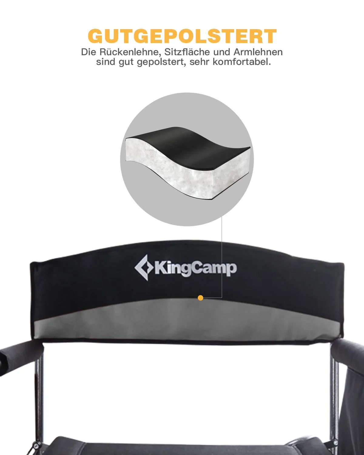 KingCamp Heavy Duty Director Camping Chair