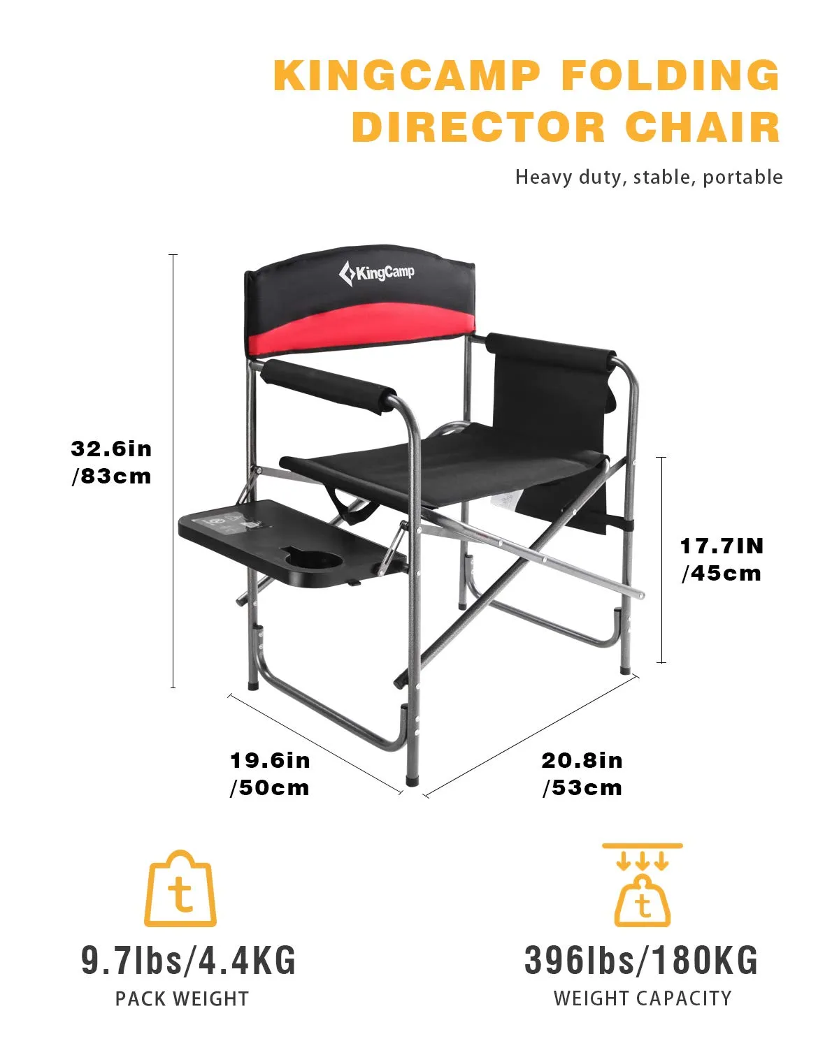 KingCamp Heavy Duty Director Camping Chair