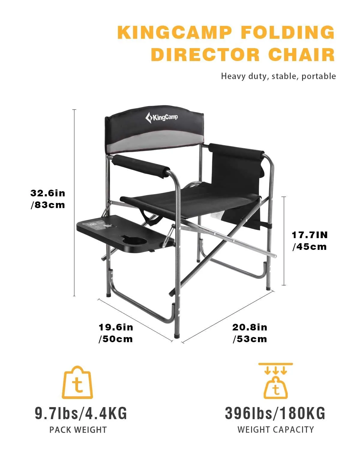 KingCamp Heavy Duty Director Camping Chair