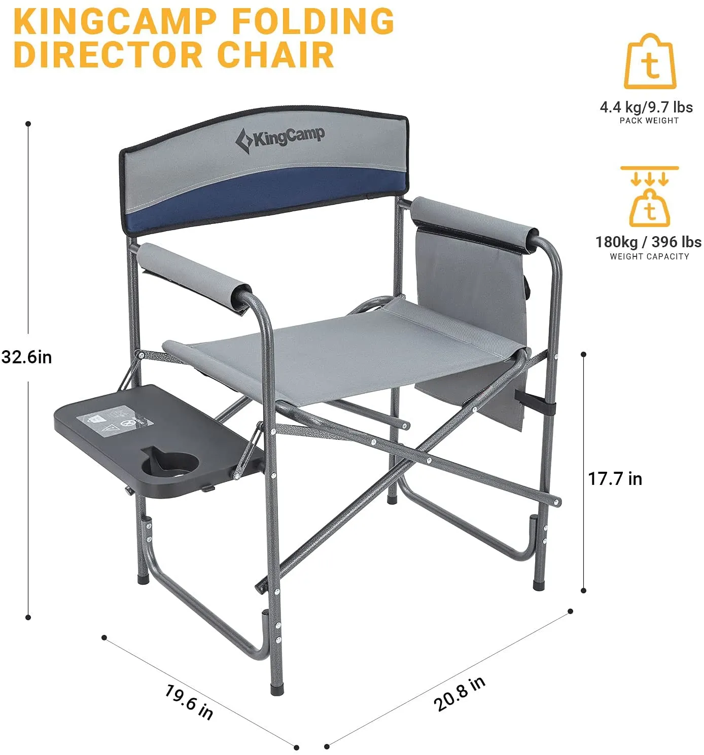 KingCamp Heavy Duty Director Camping Chair