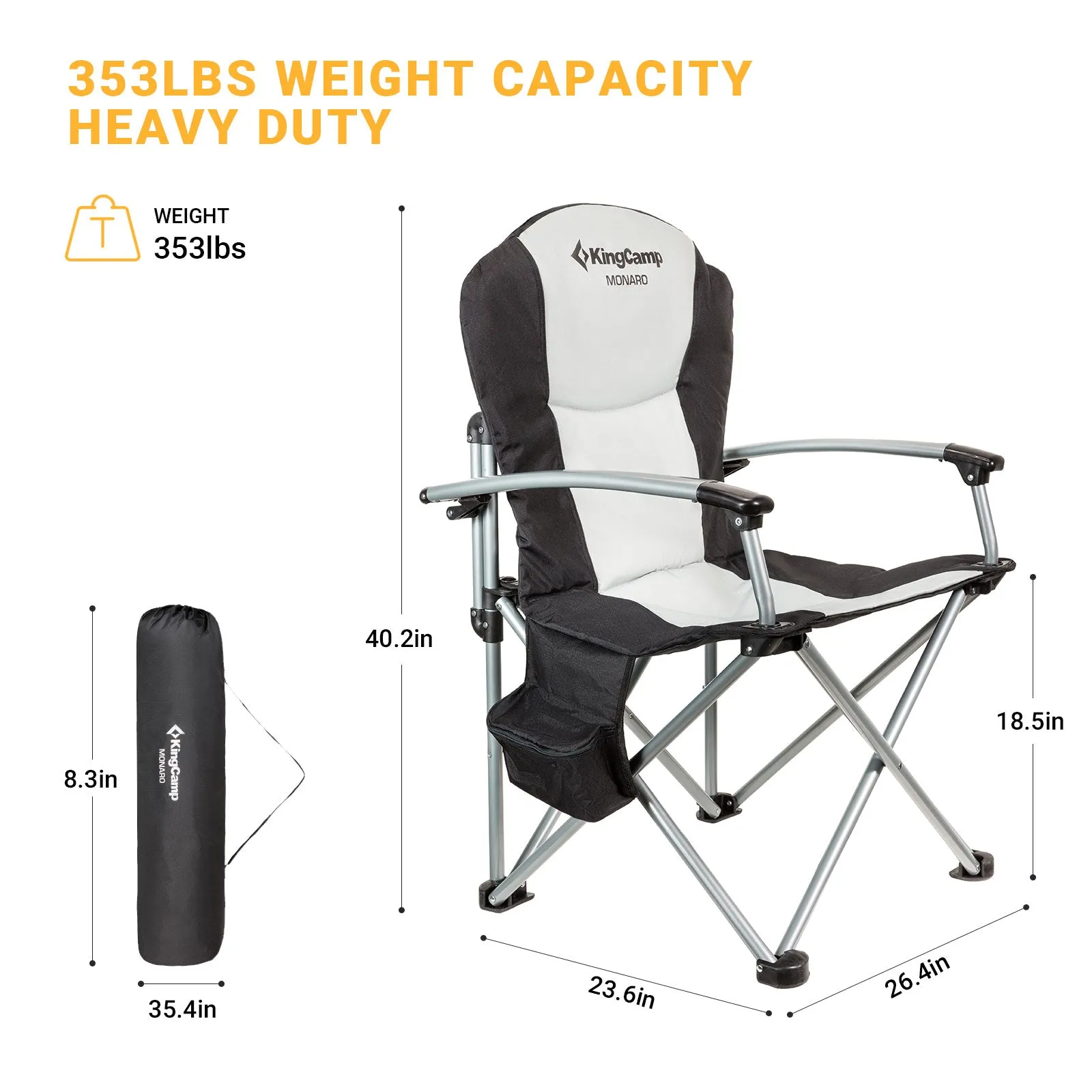 KingCamp Oversize Padded Heavy Duty Camping Chair