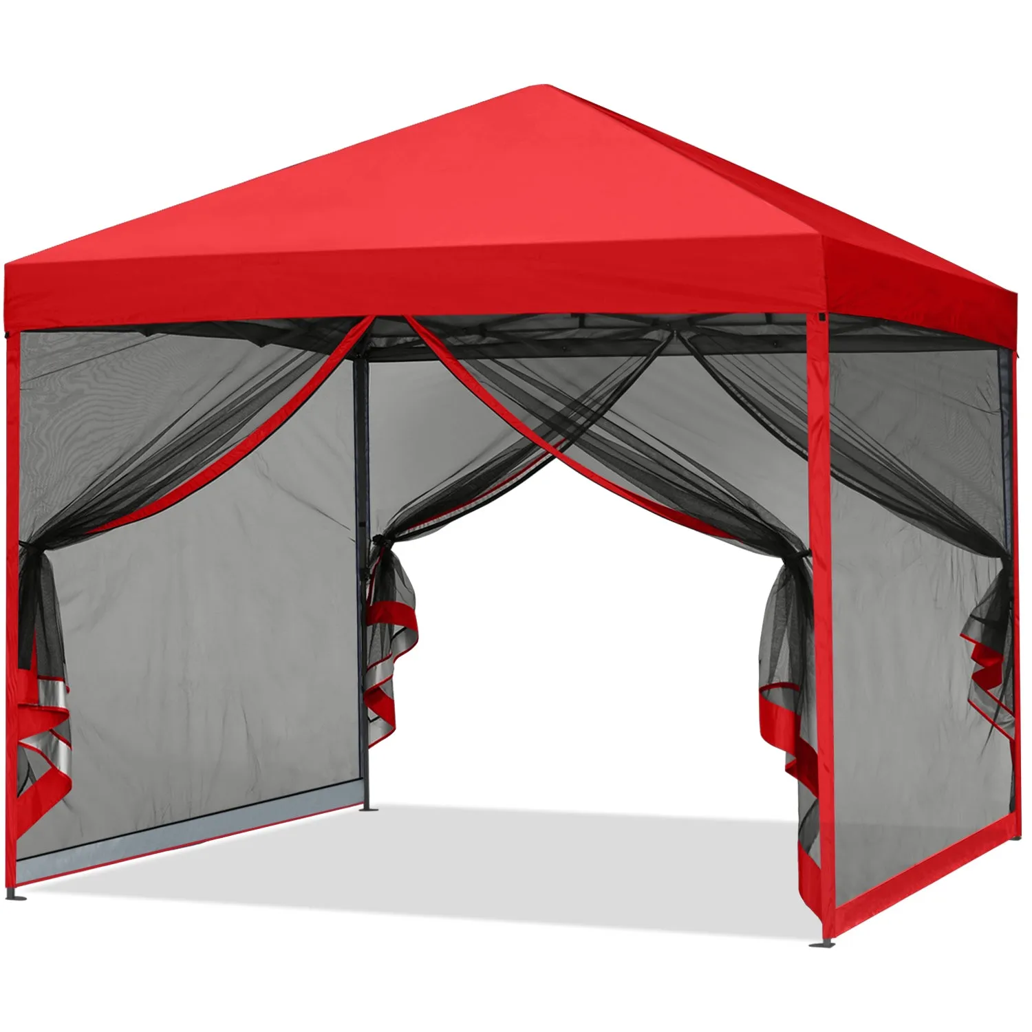 Leisure Sports 8x8/10x10 Pop-Up Easy Setup Outdoor Canopy with Netting Screen Walls