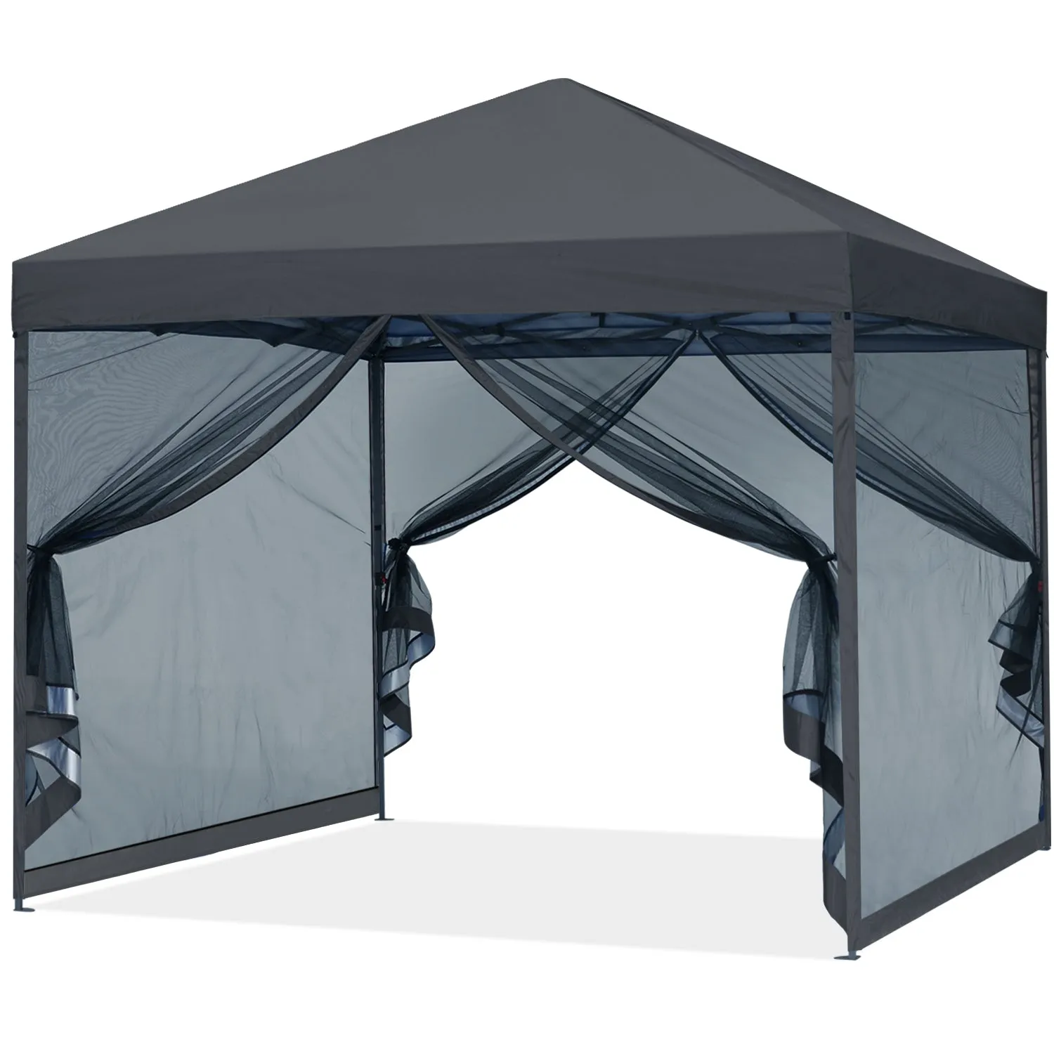 Leisure Sports 8x8/10x10 Pop-Up Easy Setup Outdoor Canopy with Netting Screen Walls