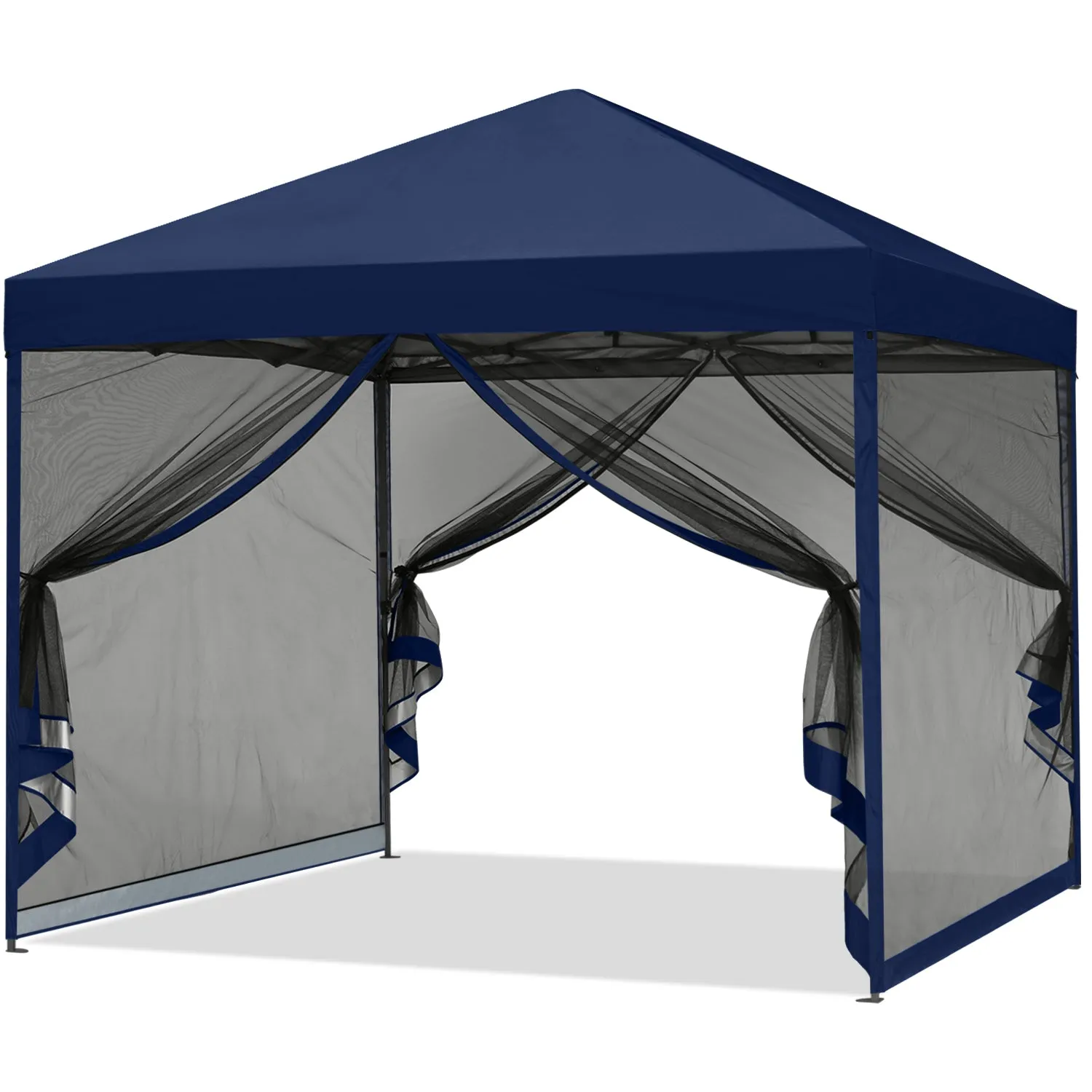 Leisure Sports 8x8/10x10 Pop-Up Easy Setup Outdoor Canopy with Netting Screen Walls