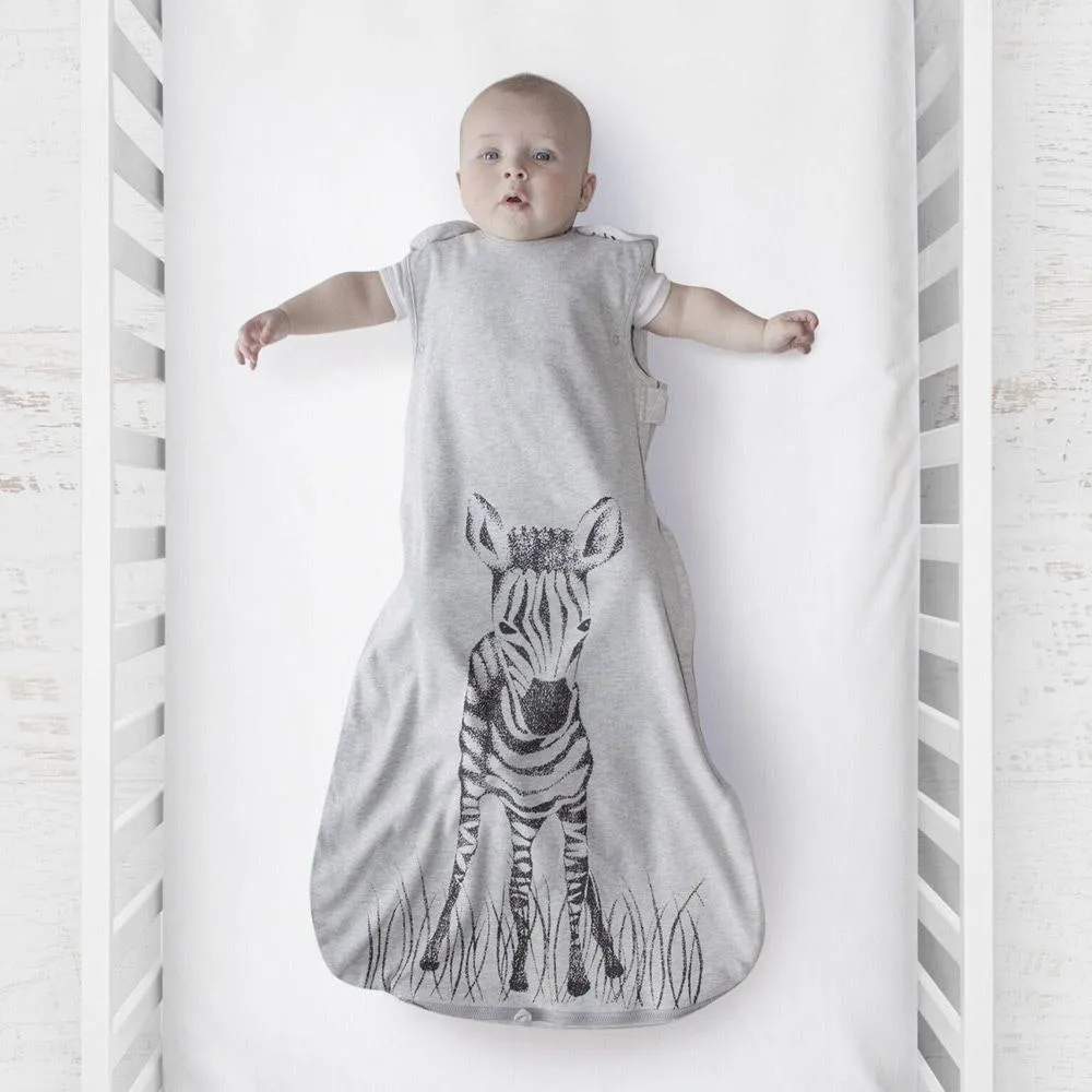 Plum - Jersey Sleeping Bag - Zebra (1.0 TOG)