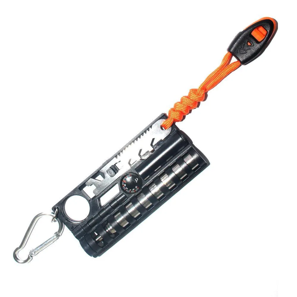 replaceable Fire Starter Kit with Paracord and Survival Flint Steel