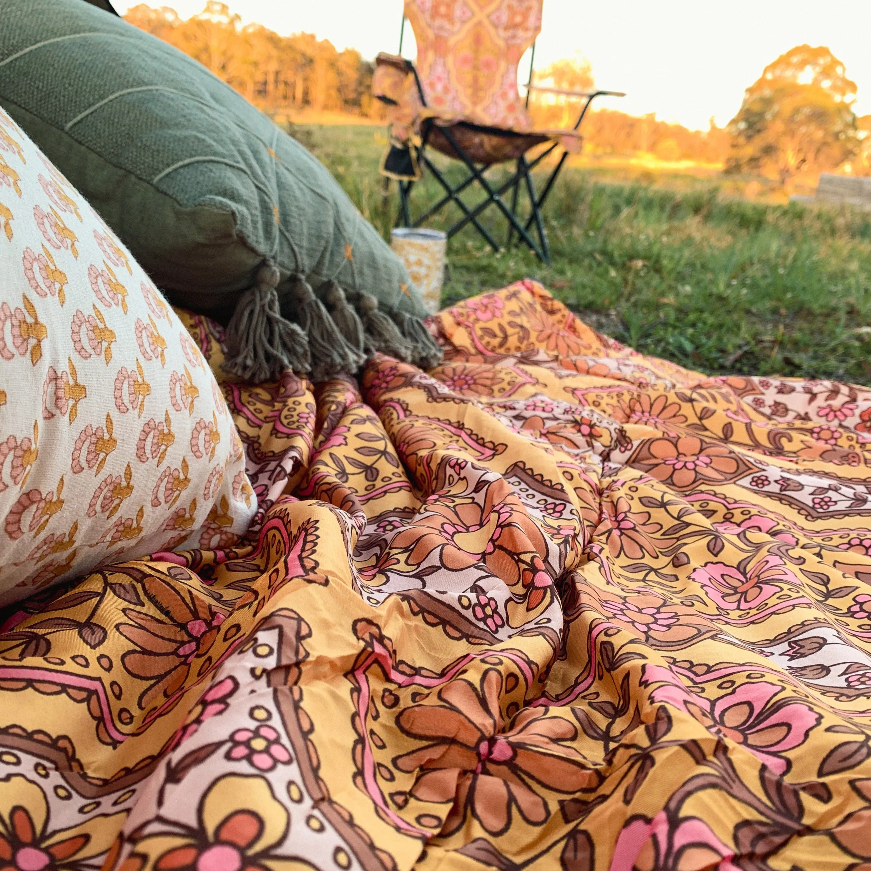 Sahara Sunset Boho Sleeping Bag