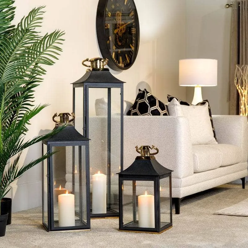 Small Lantern - Black & Gold