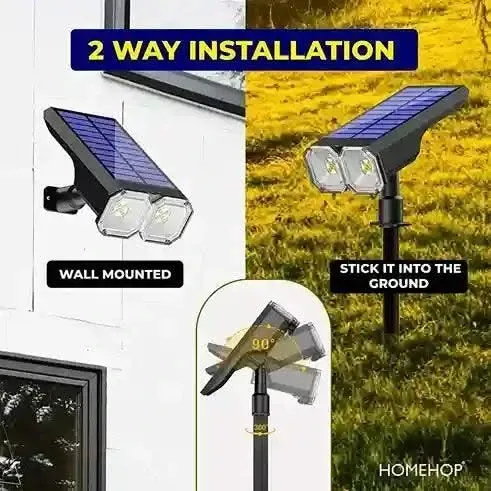 Solar Led SpotLights For Houses, Outdoor Landscape Decoration Light, Waterproof ( RGB )(Renewed)