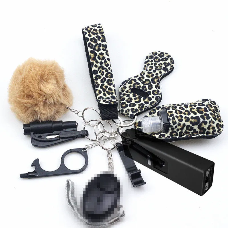 Stun Gun Mini Electroshocker 11-Piece Self Defense Keychain Set