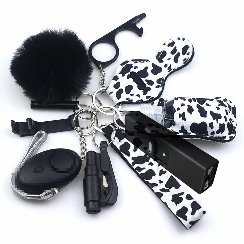 Stun Gun Mini Electroshocker 11-Piece Self Defense Keychain Set