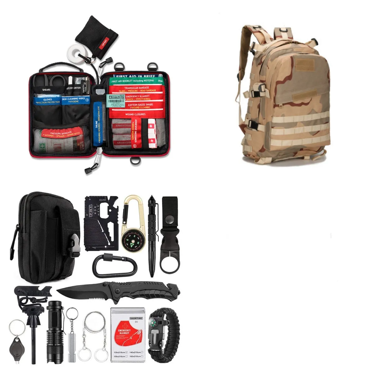 Survival kit for Outdoor Camping Multi-Function Tools