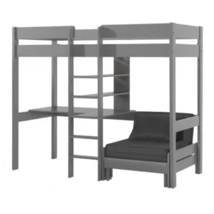 Vipack - Pino High Sleeper with Futon - Grey